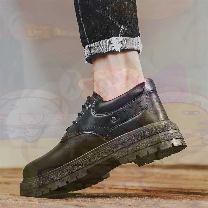 Men'S Gents Formal Wear - Dark Natural Leather Fashion Trainers Tennis