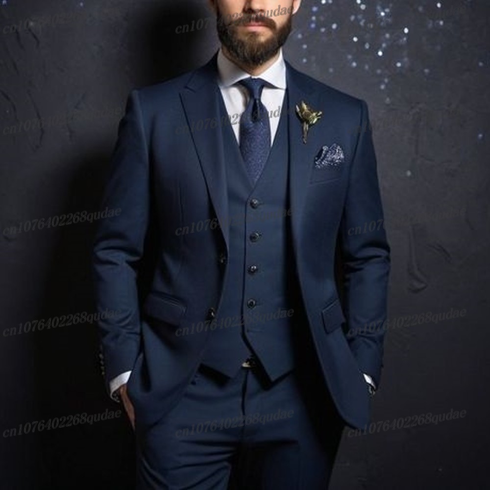 Men Formal Wear Blue - New Navy Blue Formal Men Suit