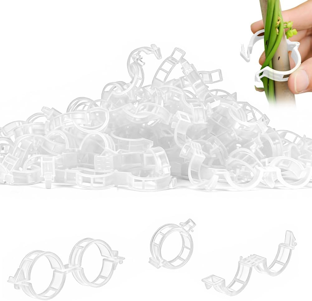 Tie Bar Clip - 100PCS Plant Support Clips Reusable Garden