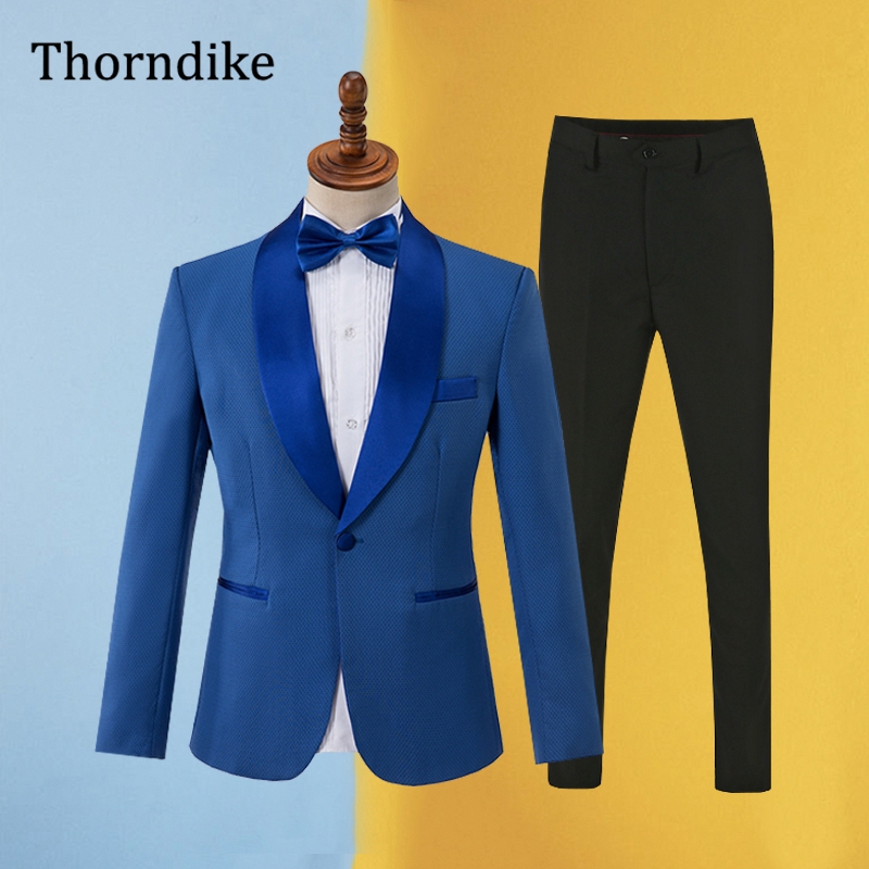 Men Formal Wear Blue - Gwenhwyfar Blue Suit Men 2025 New