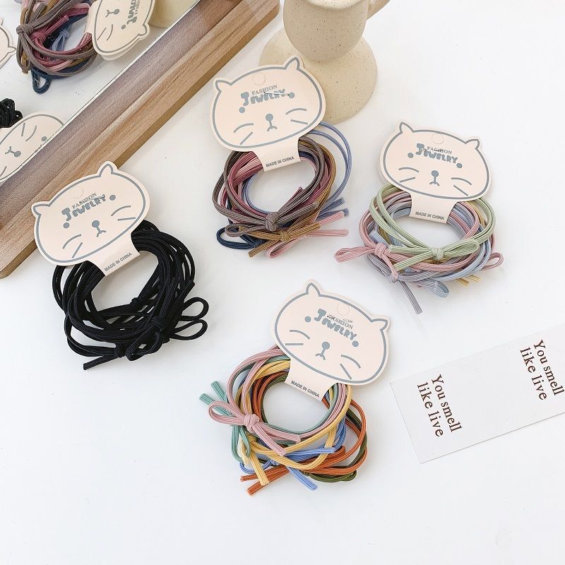 Tie Bar Clip - 6-Pack Korean Simple Butterfly Hair Ties,