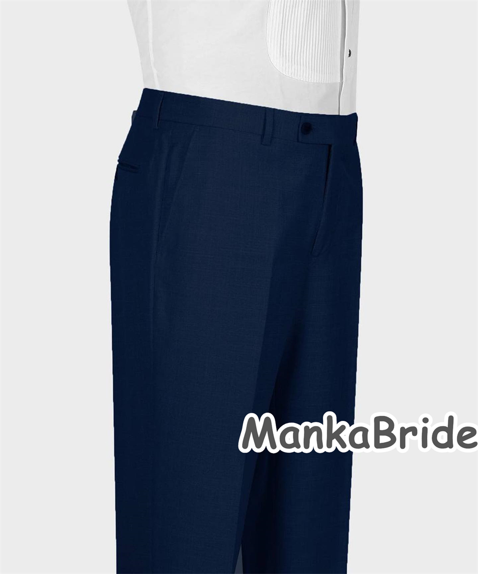 Elegant Navy Blue Classic Wedd - Men Formal Wear Blue recension och pris