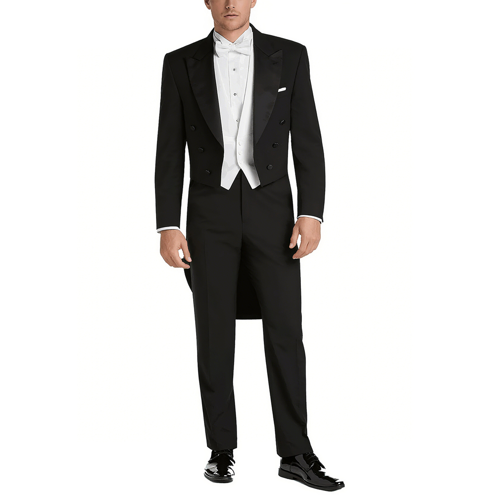Men's Satin Peak Lapel Suit Se - Men Formal Wear With Blazer recension och pris