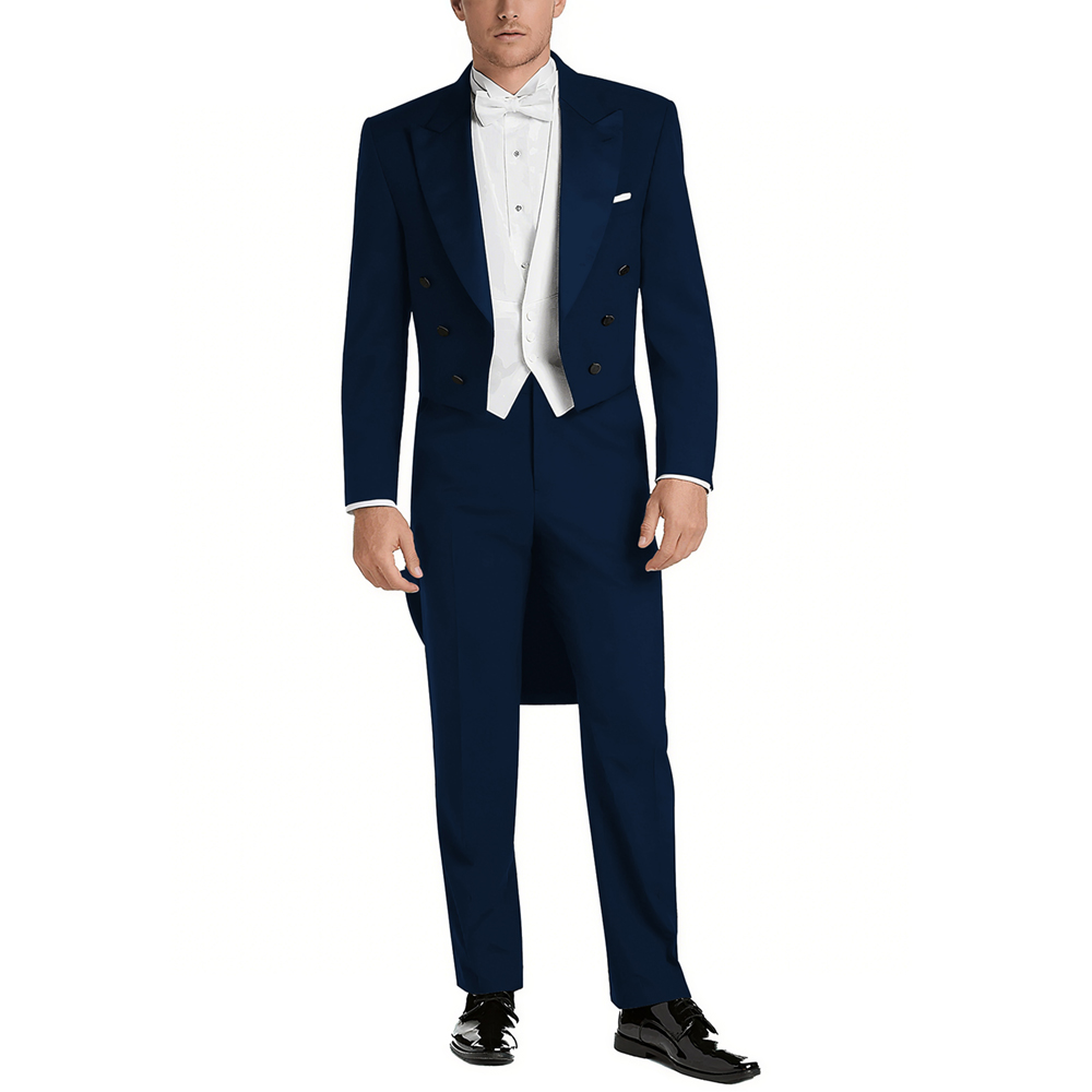 Men's Satin Peak Lapel Suit Se - Men Formal Wear With Blazer recension och pris