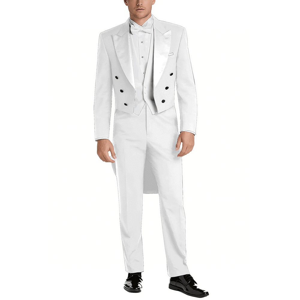Men's Satin Peak Lapel Suit Se - Men Formal Wear With Blazer recension och pris