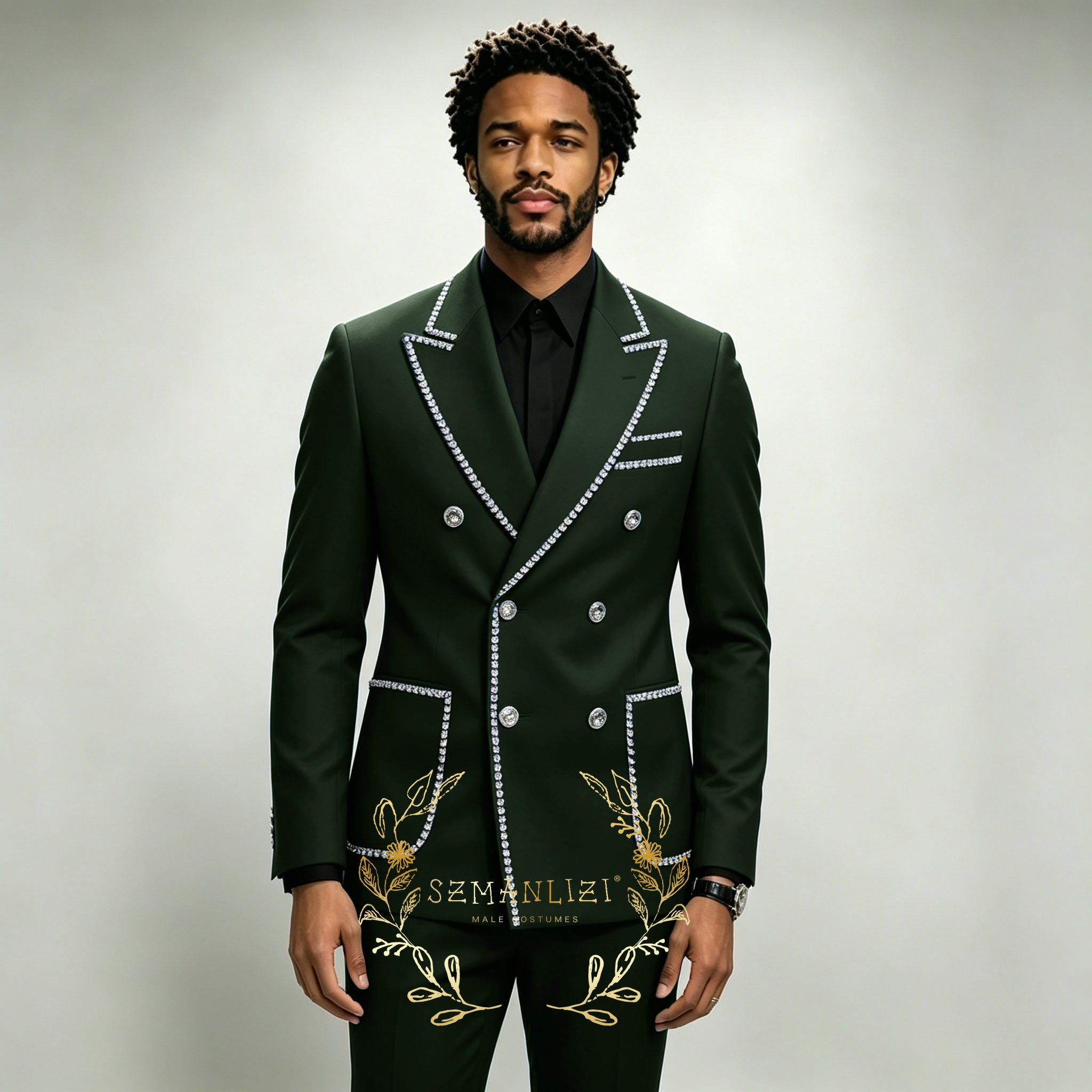 Luxury Men's Suits 2 Pieces Ro - Men Formal Wear Blue recension och pris