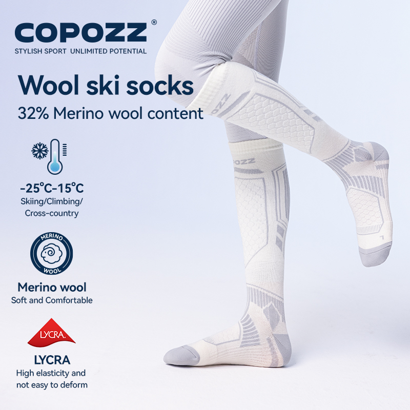 COPOZZ Merino Wool Winter Ski  - Sock Garter Men recension och pris