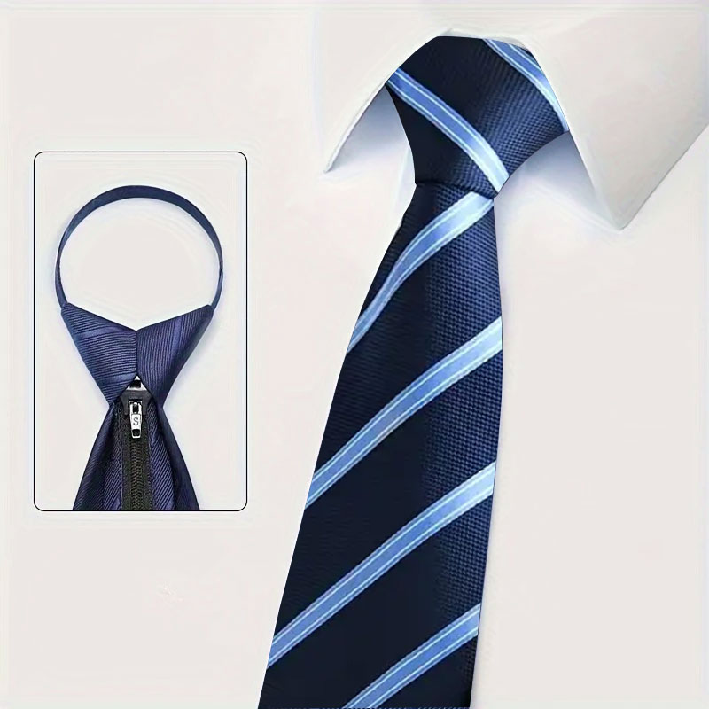 6Pcs Men's Zip Tie Ties 8cm (3 - Men Formal Wear Blue recension och pris