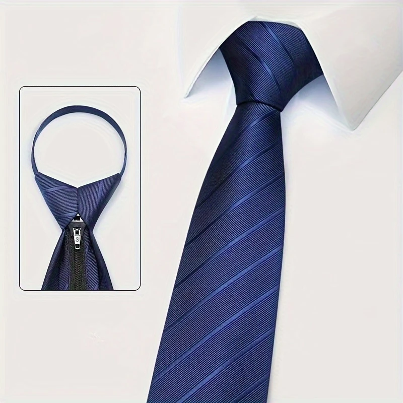 6Pcs Men's Zip Tie Ties 8cm (3 - Men Formal Wear Blue recension och pris