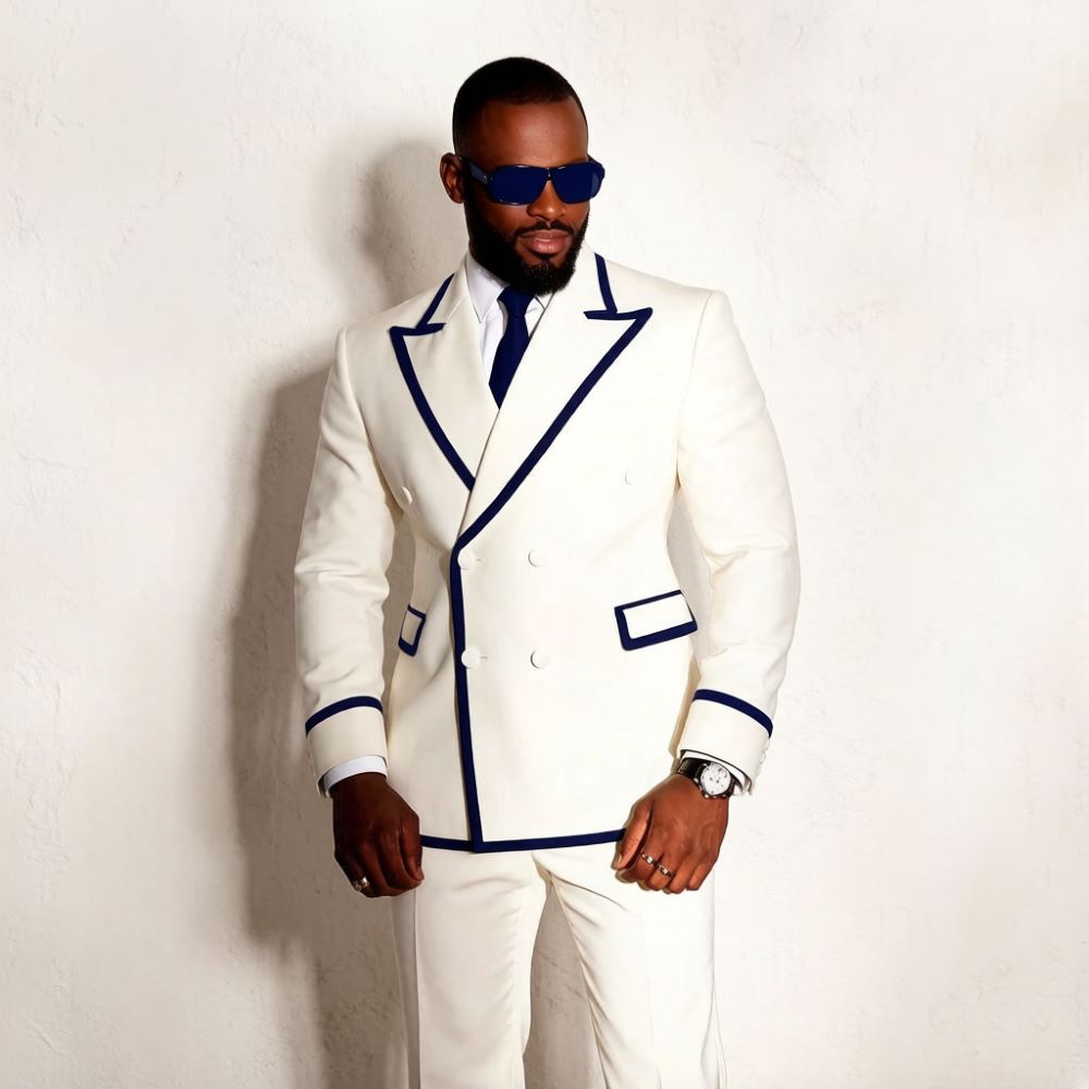White Double Breasted Suits fo - Mens Formal Look recension och pris