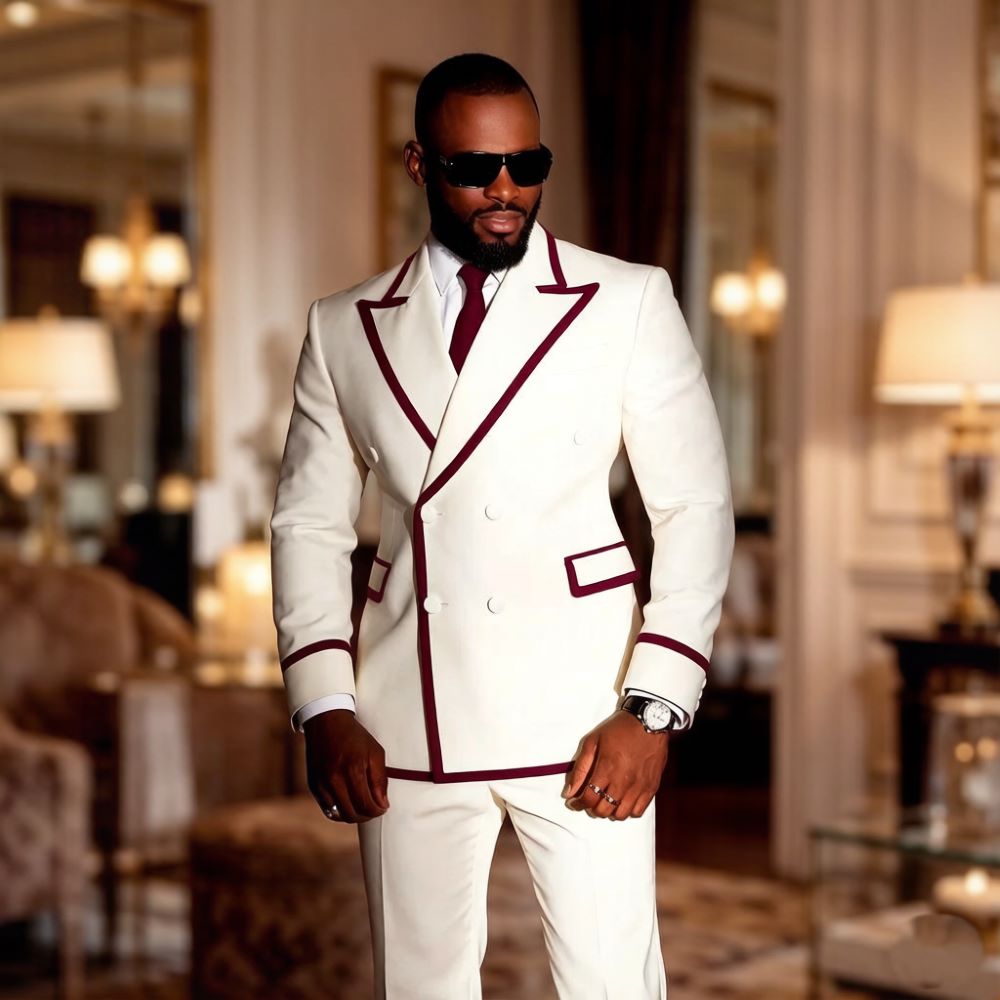 White Double Breasted Suits fo - Mens Formal Look recension och pris
