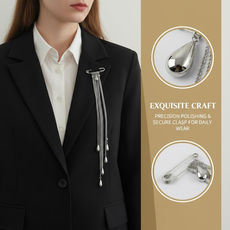 Elegant Water Droplet-tassel B - Mens Formal Look recension och pris
