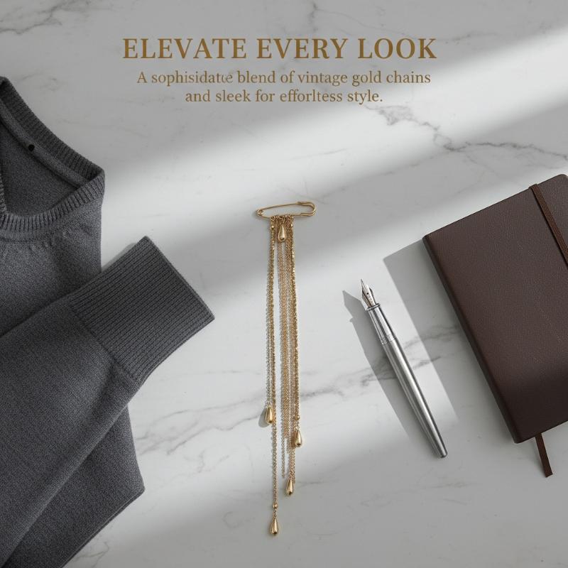 Elegant Water Droplet-tassel B - Mens Formal Look recension och pris