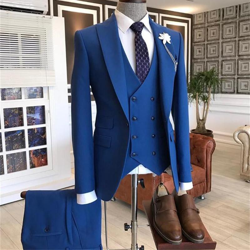 2021 Burgundy Double Breasted  - Men Formal Wear With Blazer recension och pris