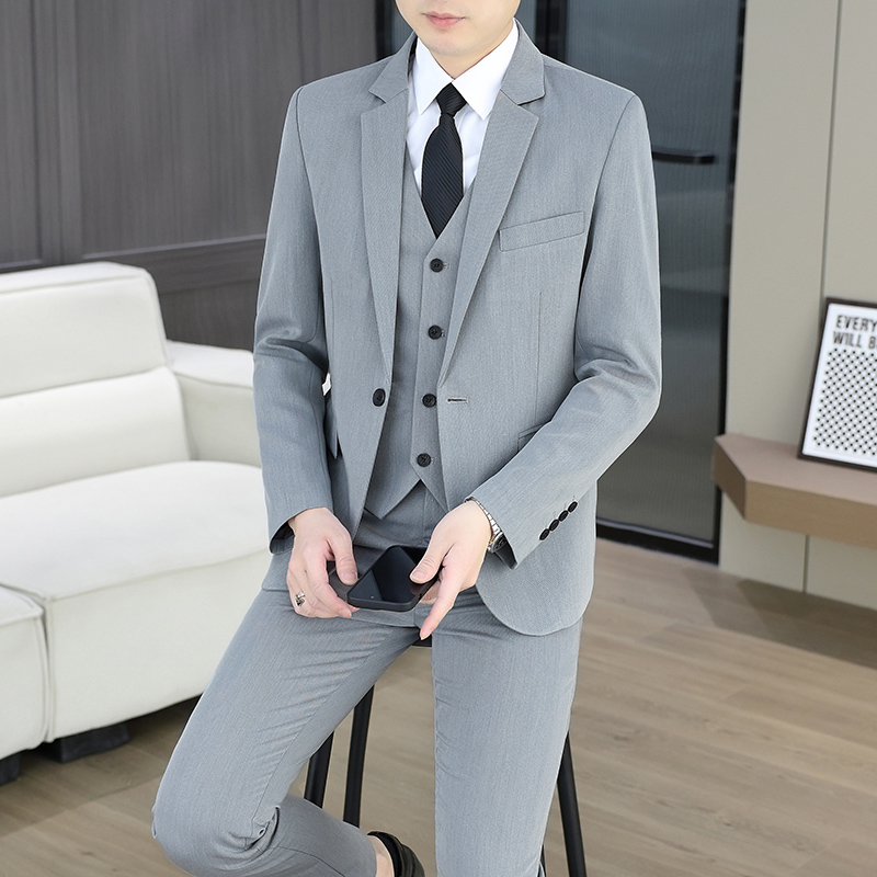 Suit  (Blazer+Vest+Trousers) M - Men Formal Wear With Blazer recension och pris