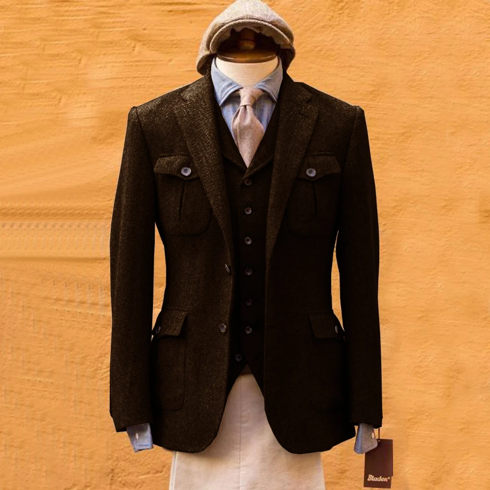 Men's Suit Herringbone Formal  - Mens Formal Look recension och pris