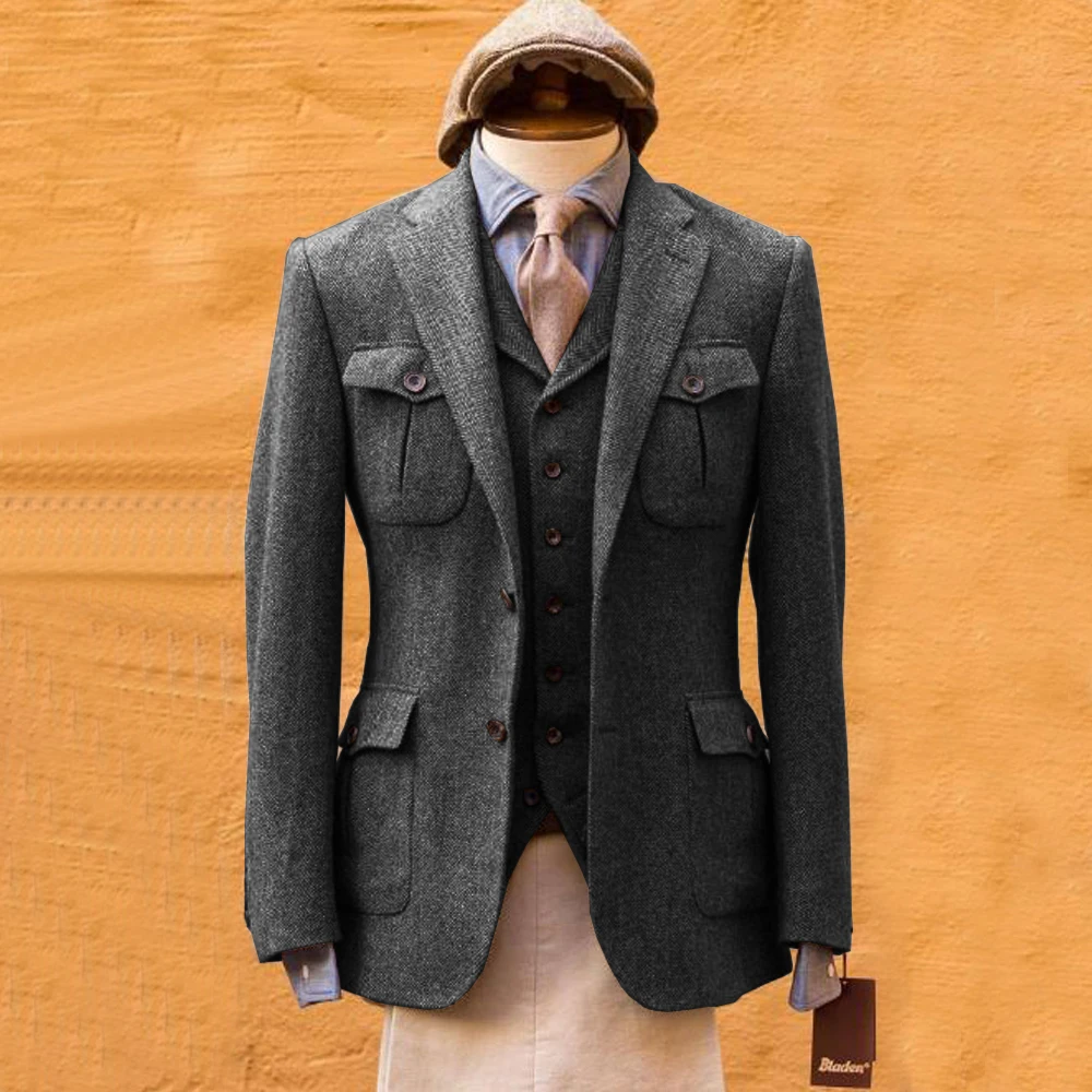 Men's Suit Herringbone Formal  - Mens Formal Look recension och pris