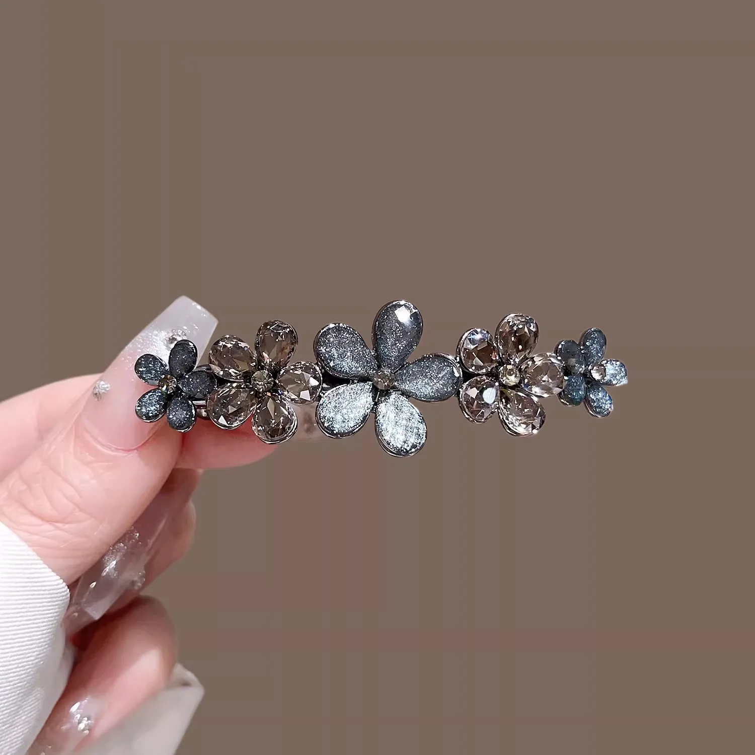 Elegant Crystal Flower Hairpin - Tie Bar Clip recension och pris