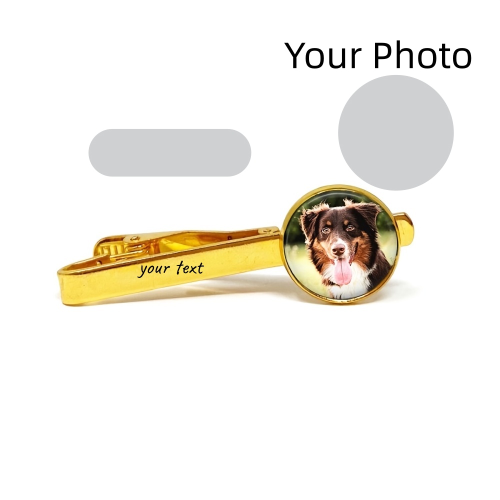 Custom Photo Engraved Text Tie - Tie Bar Clip recension och pris