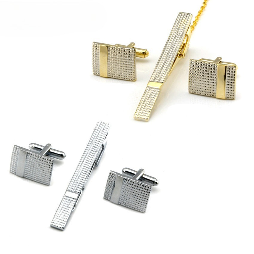 A Set Men's Tie Clip Cufflinks - Mens Formal Look recension och pris